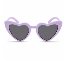 Mor Lila Retro Kalp Gözlük – 80’ler 90’lar Stil Parti Gözlüğü