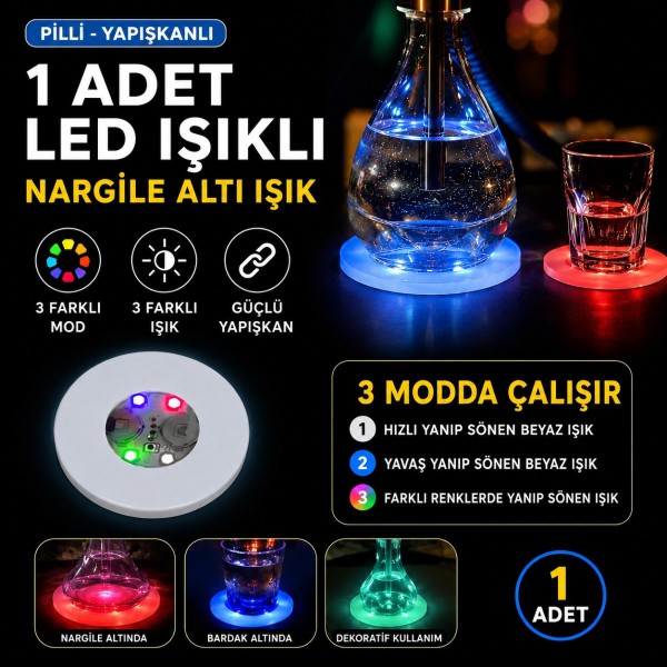 toptan-xml-dropshipping-RGB LED Nargile Altı Işık 1 Adet