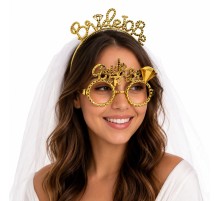 Bride To Be Gold Taç ve Parti Gözlüğü Seti