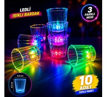 10'lu LED Işıklı Parti Bardağı Seti