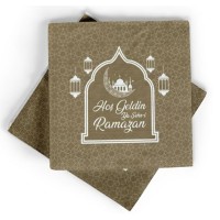 Altın Renk Hoşgeldin Ya Şehr-i Ramazan Kağıt Peçete 20 Adet