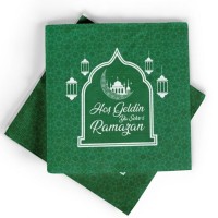 Yeşil Renk Hoşgeldin Ya Şehr-i Ramazan Kağıt Peçete 20 Adet