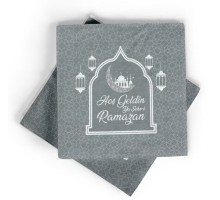 Gümüş Renk Hoşgeldin Ya Şehr-i Ramazan Kağıt Peçete 20 Adet