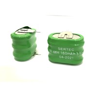 3.6V 3S1P 160 Mah 2 Pin NI-MH Buton Pil