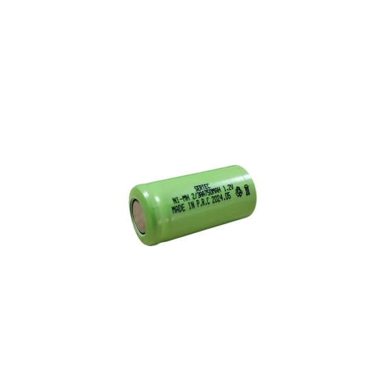 1.2V 750 Mah - 2/3AA - Ni-MH Şarjlı Pil - (Başsız / Flat Head)
