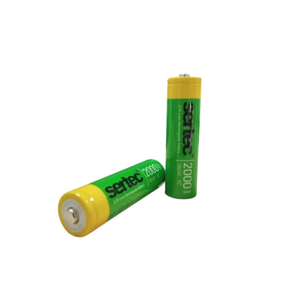 toptan-xml-dropshipping-18650 3.7V 2000 Mah 1C Li-ion Şarjlı Pil Başlı
