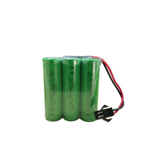 SERTEC 3.6V 3S1P AA 800 MAH KABLO + SİYAH KONNEKTÖRLÜ OYUNCAK PİLİ