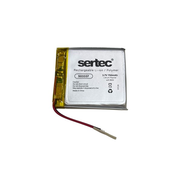 503337 3.7V 750 mAh Li-Polymer Pil (Devreli/1.5A)