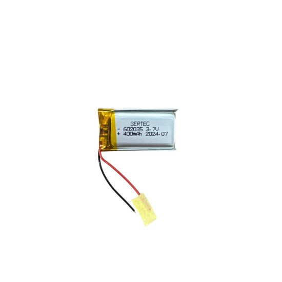 602035 3.7V 400mAh Li-Polymer Pil (Devreli/1.5A)