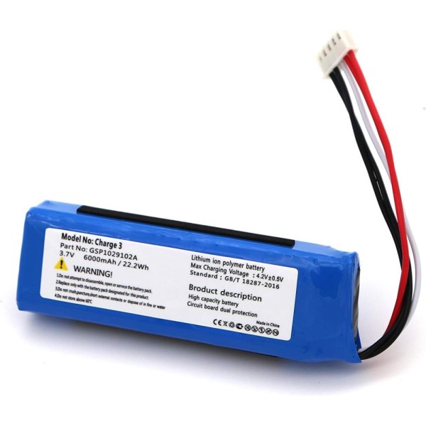 JBL Charge 3 uyumlu 3.7v 6000 mah Soketli Batarya