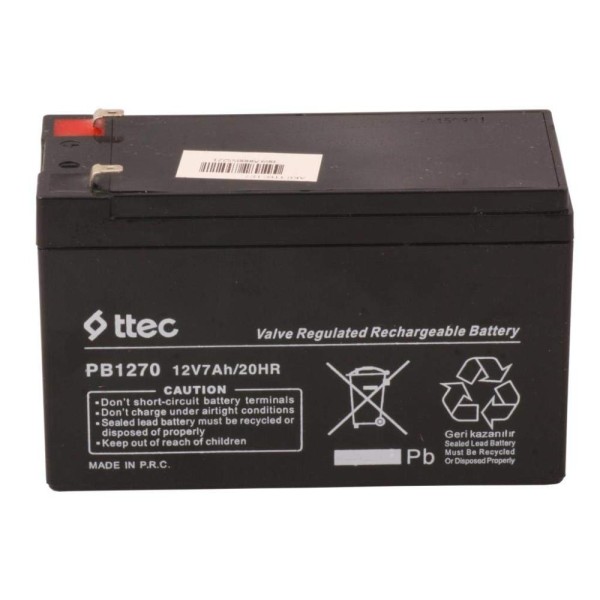 TTEC 12V 7 AH Kuru Bakımsız Akü