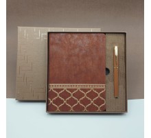 Kutulu Çizgili Lüks Defter Kalem Hediye Seti