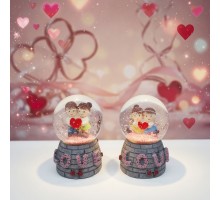 Love Tasarımlı Işıklı Mini Kar Küresi