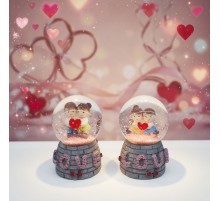 Love Tasarımlı Işıklı Mini Kar Küresi