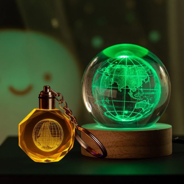 toptan-xml-dropshipping-Renk Değiştiren Dünya Tasarımlı Cam Küre Ve Kristal Anahtarlık