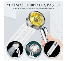 Duş Başlığı Turbo Pervaneli Serinletici Tasarım