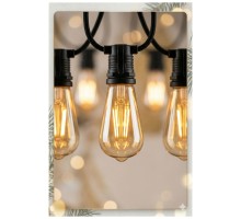 5 Metre Sabit Yanan Modlu 10 Ampul Parti Organizasyon Iç & Dış Mekan 2700K LED Aydınlatma Uzatma Fişli