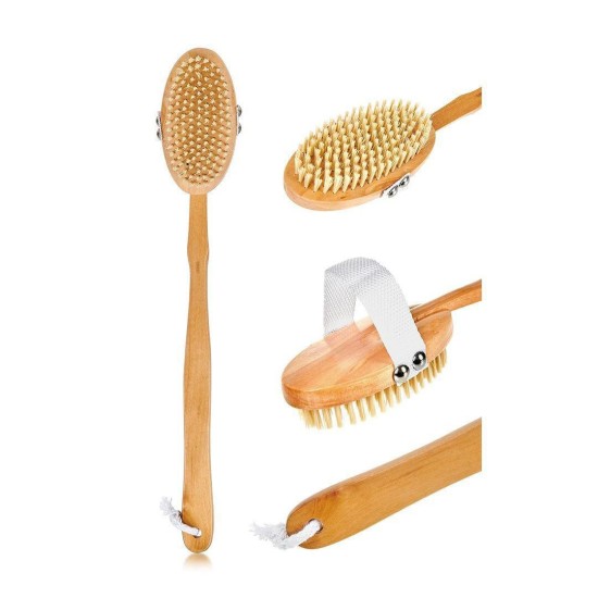 toptan-xml-dropshipping-Saplı Doğal At Kılı Selülit Fırçası