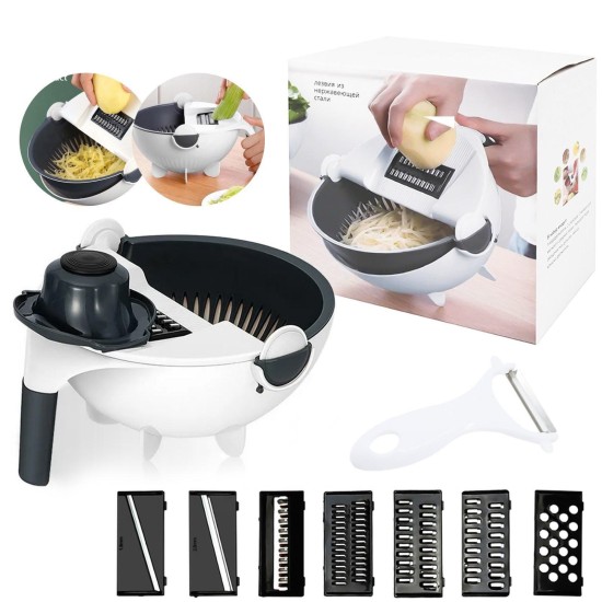 toptan-xml-dropshipping-11 Parçalı Sebze Meyve Doğrayıcı Seti - Mutfakta Hız ve Pratiklik