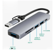 Airsky Hc13Fl 5 İn 1 Usb Type-C 2 İn 1 Çevirici