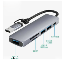 Airsky Hc13Fl 5 İn 1 Usb Type-C 2 İn 1 Çevirici