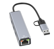 Airsky Hc78 Usb Type C 2 İn 1 Usb Hub Ethernet Çevirici