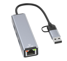 Airsky Hc78 Usb Type C 2 İn 1 Usb Hub Ethernet Çevirici
