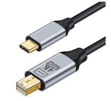 ZR126 Siyah Type-C Mini Dp Çevirici Kablo 1,8 M