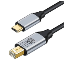 ZR126 Siyah Type-C Mini Dp Çevirici Kablo 1,8 M