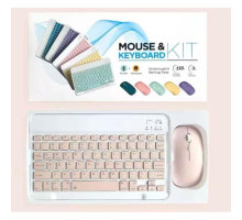 ZR20Km Pembe Kablosuz Klavye Mouse Set