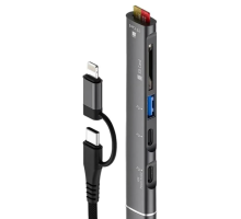 ZR563 Lightning Type-C 5 İn 1 Usb Hub Card Reader
