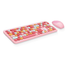 Mofii No666 Pembe Klavye Mouse Set