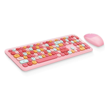 Mofii No666 Pembe Klavye Mouse Set