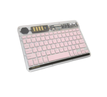 ZR612 Rgb Şeffaf Pembe Bluethooth Klavye