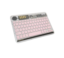 ZR612 Rgb Şeffaf Pembe Bluethooth Klavye