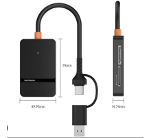 ZR783 Ads-316 Type-C + Usb 8 İn 1 Card Reader 5Gbps
