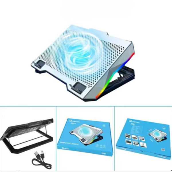 toptan-xml-dropshipping-ZR924 S601 Tek Fanlı Rgb Metalik Laptop Soğutucu