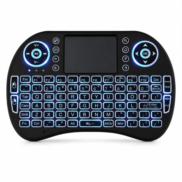 toptan-xml-dropshipping-Zr1315 Mini Keyboard Bt+Wirelessli Tv Klavyesi Işikli