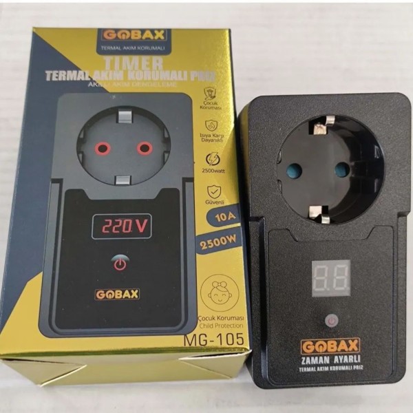 toptan-xml-dropshipping-GOBAX Mg-105 Termal Akim Korumali Priz