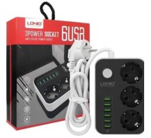 SE3631 3lü Priz 6 Usb Coğaltici Akim Korumali Priz