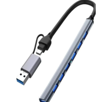 ZR288 7 Port Ads303/D Type-C Usb Metal Usb Hub