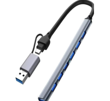 ZR288 7 Port Ads303/D Type-C Usb Metal Usb Hub