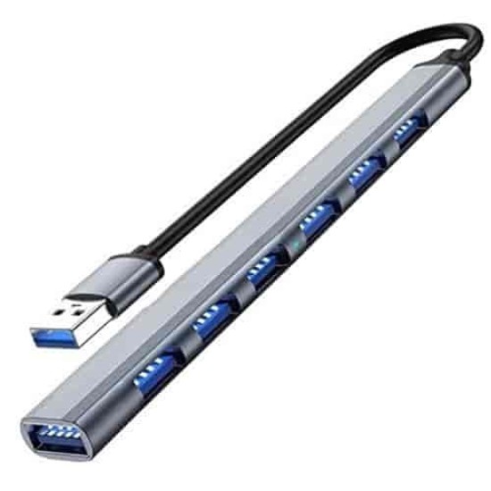 toptan-xml-dropshipping-ZR281 Ads 303/A Usb 7 Port Metal Usb Hub