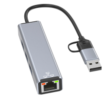 Airsky Hc78 Usb Type C 2 İn 1 Usb Hub Ethernet Çevirici