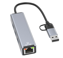 Airsky Hc78 Usb Type C 2 İn 1 Usb Hub Ethernet Çevirici