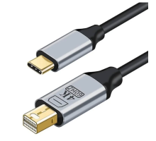 ZR126 Siyah Type-C Mini Dp Çevirici Kablo 1,8 M