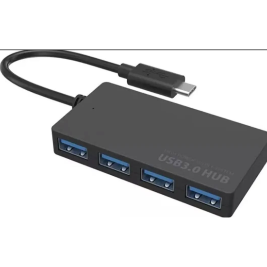 toptan-xml-dropshipping-ZR424 Siyah 103U3 Type-C Usb 3.0 Hub
