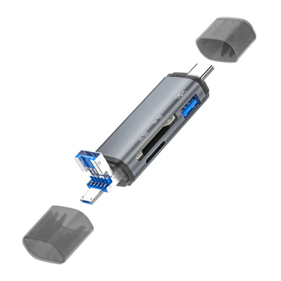 toptan-xml-dropshipping-ZR286 Ads307 3 In 1 Type-C Card Reader