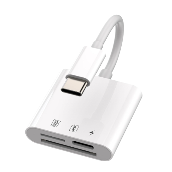 toptan-xml-dropshipping-ZR498 Nk-1011Tc Type-C 3 İn 1 Memory Card Reader