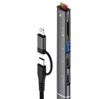 ZR563 Lightning Type-C 5 İn 1 Usb Hub Card Reader